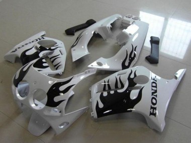 Purchase 1988-1989 Honda CBR250RR MC19 Motorcycle Fairings - White Glossy Black Flame Canada