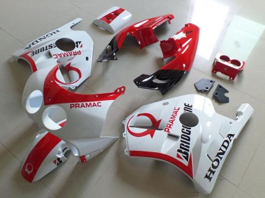 Purchase 1990-1998 Honda CBR250RR MC22 Motorcycle Fairings - White Red Pramac Bridgestone Canada
