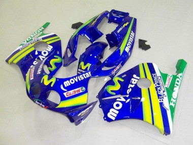 Purchase 1990-1998 Honda CBR250RR MC22 Motorcycle Fairings - Blue Yellow Green MoviStar Castrol Canada