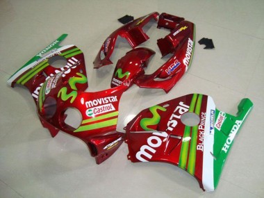 Purchase 1990-1998 Honda CBR250RR MC22 Motorcycle Fairings - Red White Green MoviStar Canada