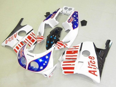 Purchase 1990-1998 Honda CBR250RR MC22 Motorcycle Fairings - White Red Blue Star Alice Canada