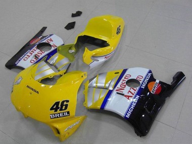 Purchase 1990-1998 Honda CBR250RR MC22 Motorcycle Fairings - Yellow Silver White Red Nastro Azzurro Breil 46 Canada