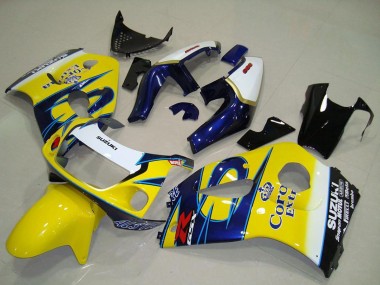 Purchase 1996-2000 Suzuki GSXR 600 Motorcycle Fairings - White Yellow Blue Corona Canada