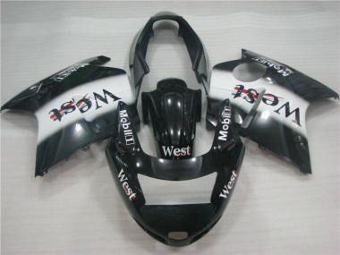 Purchase 1996-2007 Honda CBR1100XX Blackbird Motorcycle Fairings - Glossy Black White West Canada