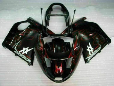 Purchase 1996-2007 Honda CBR1100XX Blackbird Abs Motorcycle Fairing - Glossy Black Red Flame Canada