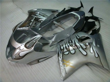 Purchase 1996-2007 Honda CBR1100XX Blackbird Motorcycle Fairing - Silver Black Flame Canada