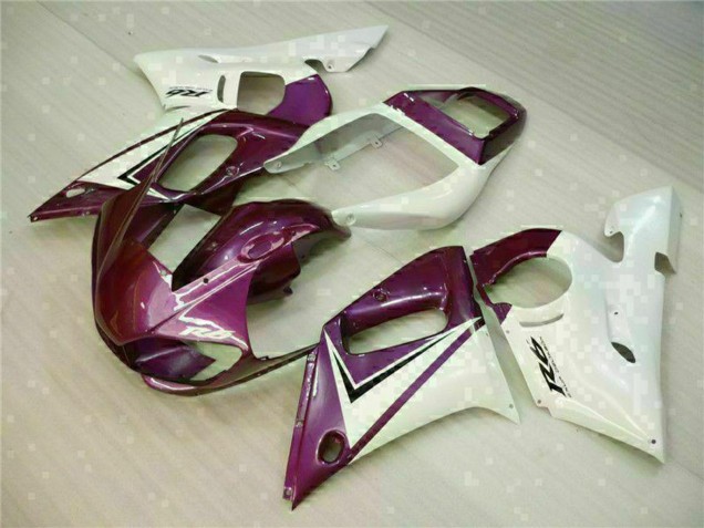 1998-2002 Yamaha YZF R6 Motorcycle Fairings - White Purple Canada