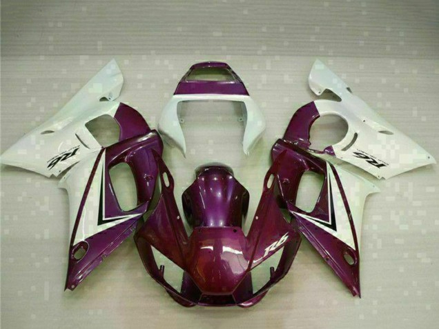 1998-2002 Yamaha YZF R6 Motorcycle Fairings - White Purple Canada