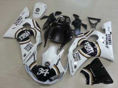 Purchase 1998-2002 Yamaha YZF R6 Motorcycle Fairings - White Black Motul Lucky Strike 34 Canada