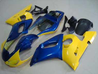 Purchase 1998-2002 Yamaha YZF R6 Motorcycle Fairings - Yellow Blue Canada