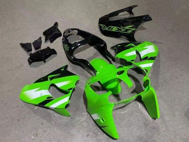 Purchase 2000-2001 Kawasaki ZX9R Motorcycle Fairings - Green White Glossy Black Canada