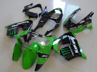 Purchase 2000-2001 Kawasaki ZX9R Motorcycle Fairings - Glossy Black Green Monster Canada