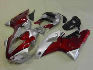 Purchase 2000-2001 Yamaha YZF R1 Motorcycle Fairings - Silver Maroon Red Canada