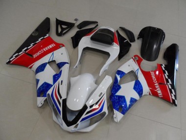 Purchase 2000-2001 Yamaha YZF R1 Motorcycle Fairings - White Red Blue Black Corse Canada
