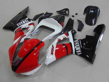 Purchase 2000-2001 Yamaha YZF R1 Motorcycle Fairings - Red White Glossy Black Racing Version Canada