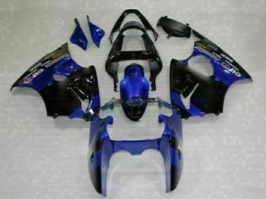 Purchase 2000-2002 Kawasaki ZX6R Motorcycle Fairings - Blue Glossy Black Elf Bridgestone Canada