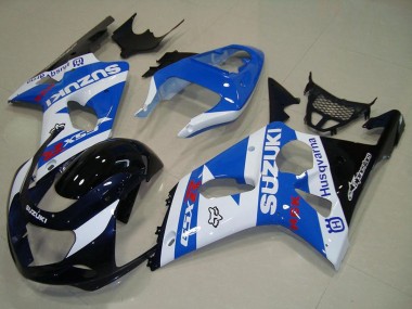 Purchase 2000-2002 Suzuki GSXR 1000 Motorcycle Fairings - White Blue Glossy Black Canada