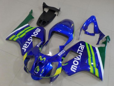 Purchase 2000-2006 Honda VTR1000 Motorcycle Fairings - Blue Green White MoviStar Canada