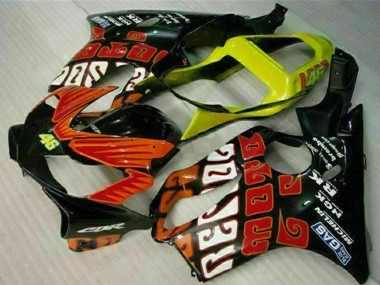 Purchase 2001-2003 Honda CBR600 F4i Motorcycle Fairings - Yellow Orange Glossy Black Rossi 46 Canada