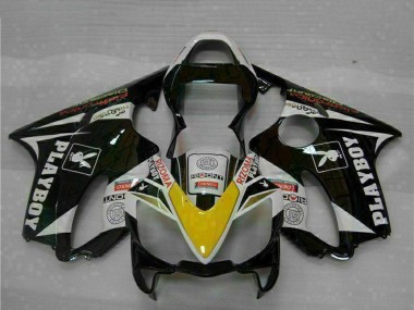 Purchase 2001-2003 Honda CBR600 F4i Motorcycle Fairings - White Yellow Glossy Black Playboy Canada