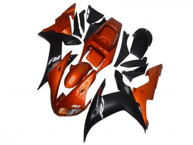 Purchase 2002-2003 Yamaha YZF R1 Motorcycle Fairings - Orange Matte Black Canada