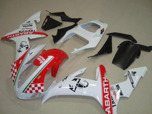 2002-2003 Yamaha YZF R1 Motorcycle Fairings - White Red Green Abarth Motul Michelin Canada