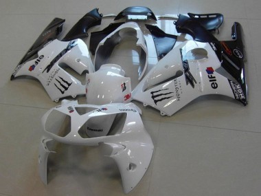 Purchase 2002-2006 Kawasaki ZX12R Motorcycle Fairings - White Glossy Black Monster Canada