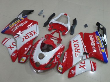 Purchase 2003-2004 Ducati 999 Motorcycle Fairings - White Red Blue Glossy Black Xerox OEM Style Canada