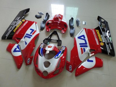 Purchase 2003-2004 Ducati 749 999 Motorcycle Fairings - White Red Blue Glossy Black Fila Canada