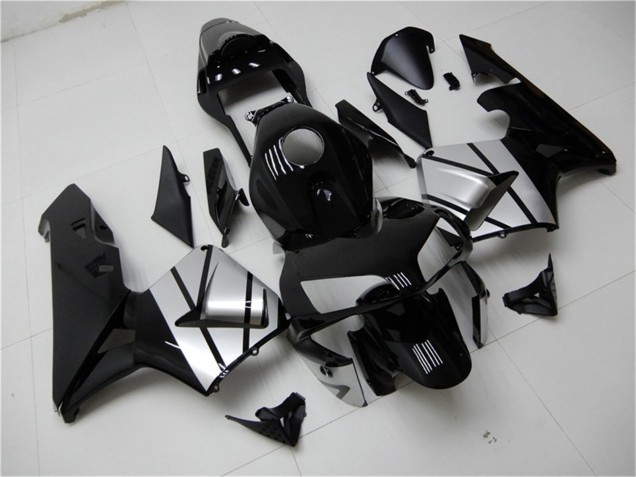 2003-2004 Honda CBR600RR Motorcycle Fairings - Silver Glossy Black Stripe Canada