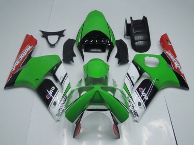 Purchase 2003-2004 Kawasaki ZX6R Motorcycle Fairings - Green White Black Red Motocard Canada