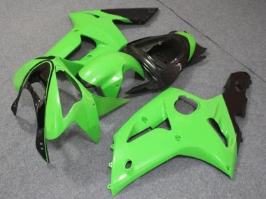 Purchase 2003-2004 Kawasaki ZX6R Motorcycle Fairings - Light Green Glossy Black Canada