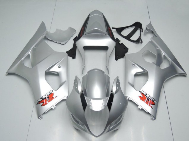 2003-2004 Suzuki GSXR 1000 Motorcycle Fairings - Silver Red OEM Style Canada