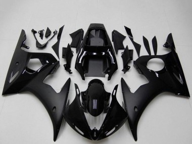 Purchase 2003-2004 Yamaha YZF R6 Motorcycle Fairings - Glossy Black Matte Black Canada