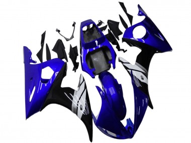 Purchase 2003-2004 Yamaha YZF R6 Motorcycle Fairings - Blue White Glossy Black Canada