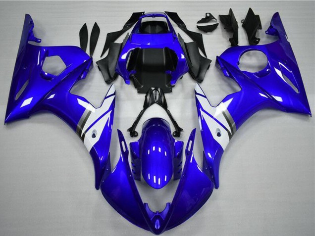 2003-2004 Yamaha YZF R6 Motorcycle Fairings - Blue White Canada