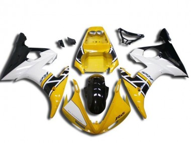 Purchase 2003-2004 Yamaha YZF R6 Motorcycle Fairing - Yellow White Glossy Black Canada