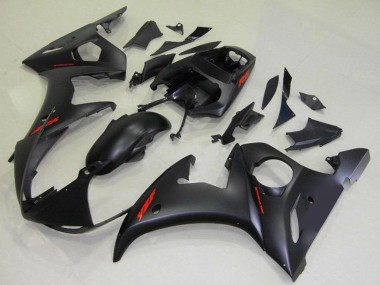Purchase 2003-2004 Yamaha YZF R6 Motorcycle Fairings - Matte Black Red Decals Canada