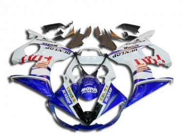 Purchase 2003-2004 Yamaha YZF R6 Motorcycle Fairings - White Blue Red Fiat Motul Dunlop Michelin Canada
