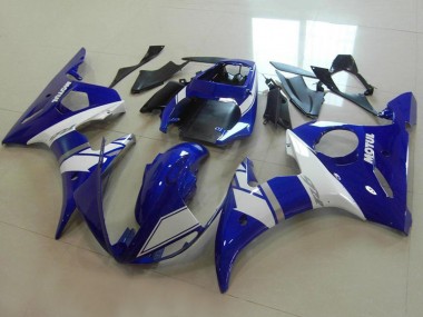 Purchase 2003-2004 Yamaha YZF R6 Motorcycle Fairings - Blue White Silver Canada