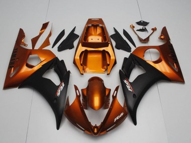 Purchase 2003-2004 Yamaha YZF R6 Motorcycle Fairings - Orange Matte Black Canada