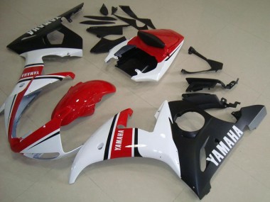 Purchase 2003-2004 Yamaha YZF R6 Motorcycle Fairings - White Red Matte Black Canada