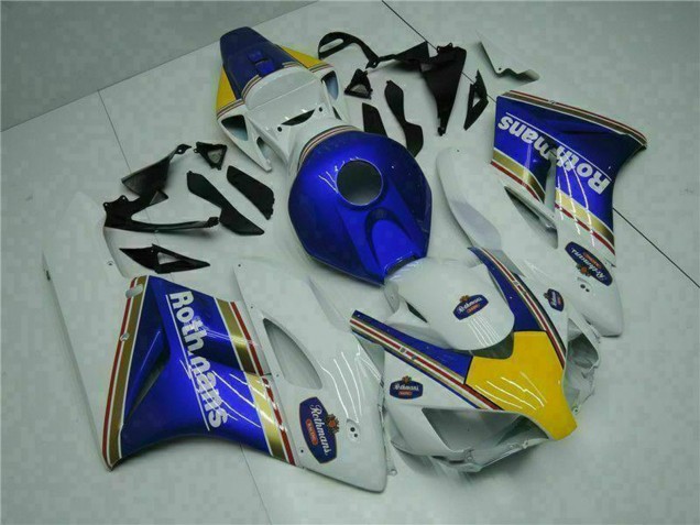 2004-2005 Honda CBR1000RR Motorcycle Fairing - White Blue Yellow Rothmans Canada