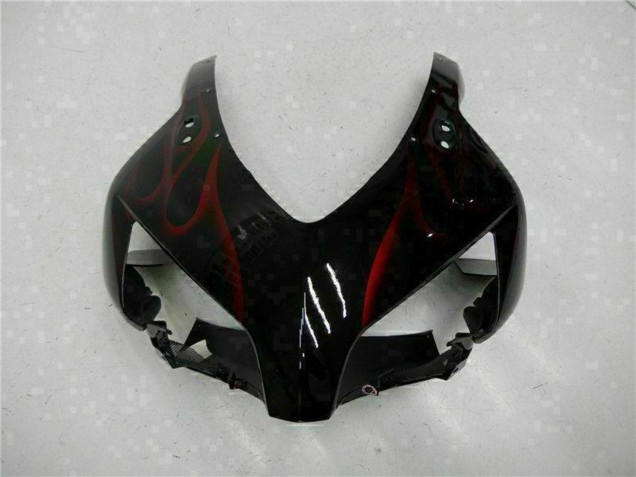 2004-2005 Honda CBR1000RR Motorcycle Fairings - Glossy Black Red Flame Canada