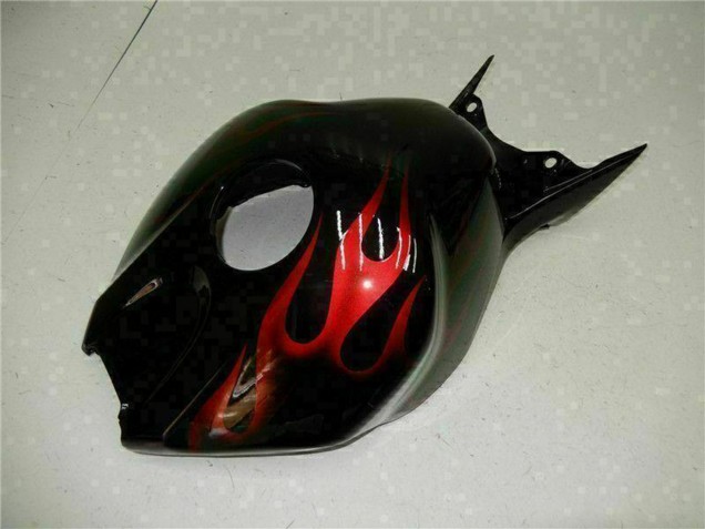 2004-2005 Honda CBR1000RR Motorcycle Fairings - Glossy Black Red Flame Canada