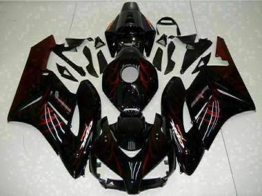 Purchase 2004-2005 Honda CBR1000RR Motorcycle Fairings - Glossy Black Red Flame Canada