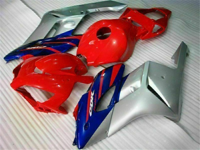 2004-2005 Honda CBR1000RR Motorcycle Fairings - Silver Red Blue Black Stripe Canada