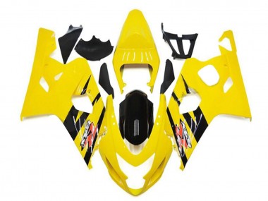 Purchase 2004-2005 Suzuki GSXR 600/750 Motorcycle Fairings - Yellow Glossy Black Canada