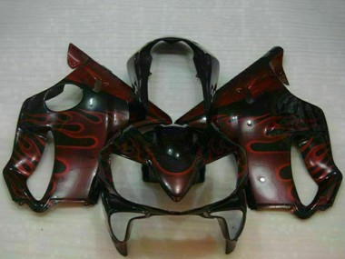 Purchase 2004-2007 Honda CBR600 F4i Motorcycle Fairings - Glossy Black Red Flame Canada