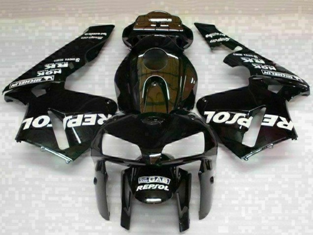 2005-2006 Honda CBR600RR Motorcycle Fairings - Black Repsol Canada